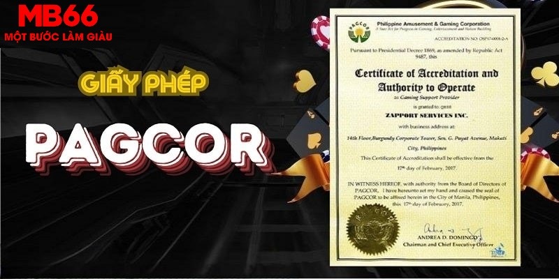 MB66 có giấy phép hoạt động từ PAGCOR